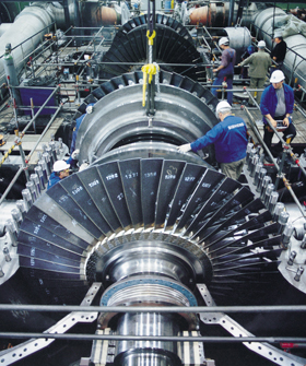 Eine erneuerte Dampfturbine f??r das Kohlekraftwerk Mehrum (Siemens Pressebild)	