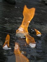 Brennendes Methanhydrat