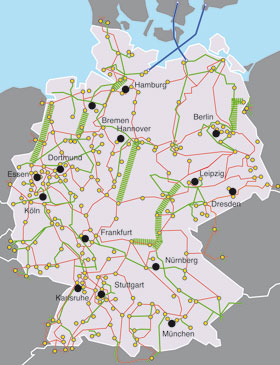 Das deutsche Höchstspannungsnetz