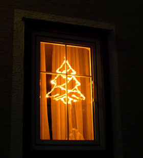 Weihnachtliches Fensterbild