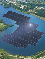 Fotomontage: Solarpark auf dem Yamakura-Stausee