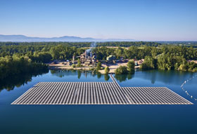 Schwimmender Solarpark Maiwald